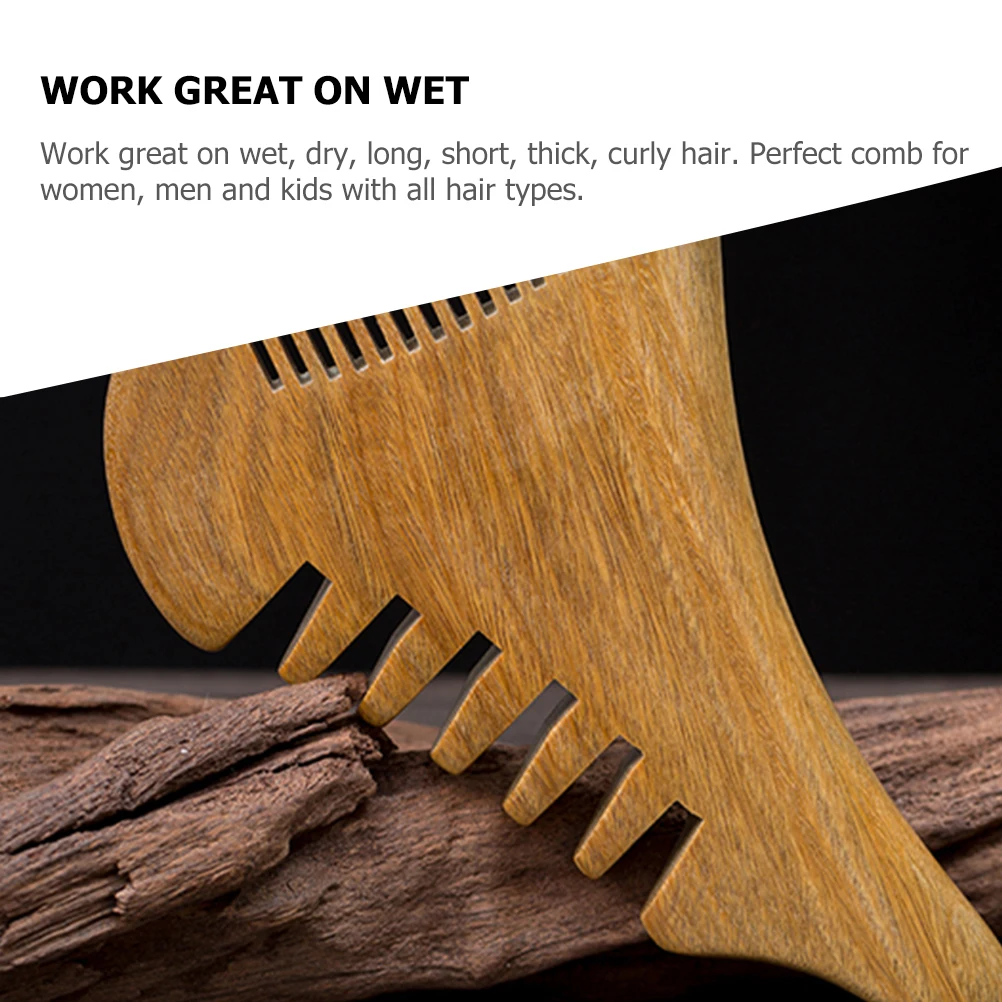 

Natural Verawood Comb Smooth Wide Teeth for Styling Suitable for Curly Straight Hair Scalp Care Massage Comb