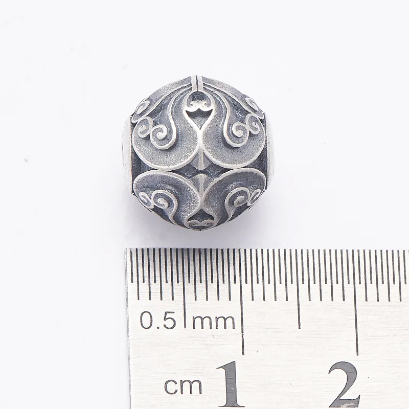 Vintage 100% 925 Silver Lucky Cloud Beads Sterling Loose Beads DIY Bracelet Findings