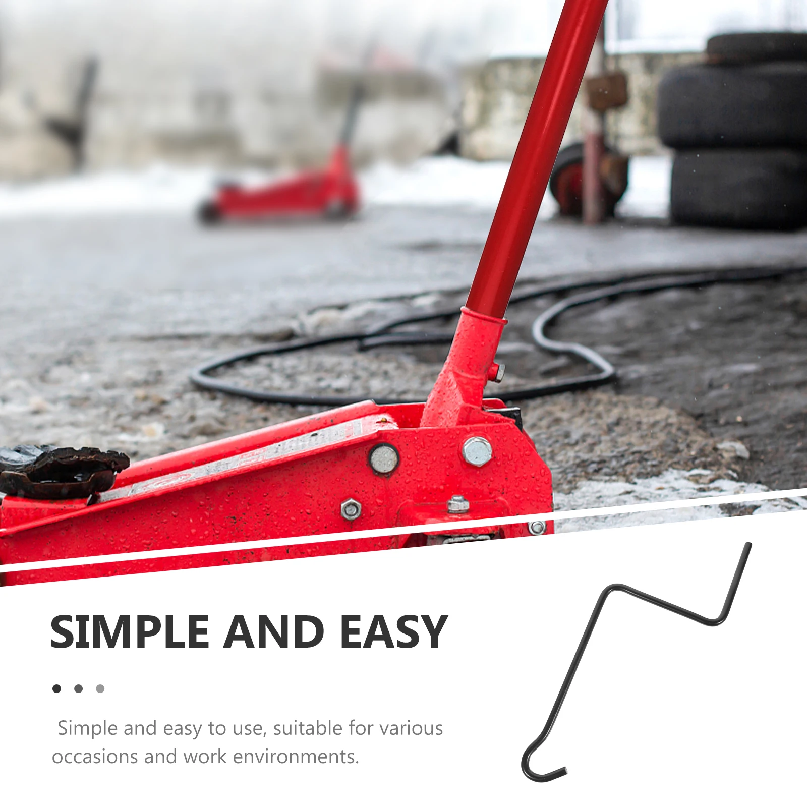 

Scissor Style Hand Operated Jack Handle Replacement Sturdy Steel Crank Hook Tire Lifting Tools Trailer Accessories Automotive