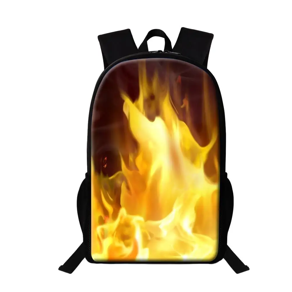 Mochilas escolares de 16 pulgadas para estudiantes de primaria, mochila con diseño de Cool Fire Blaze, morral diario para hombre, mochila multifuncional para niños