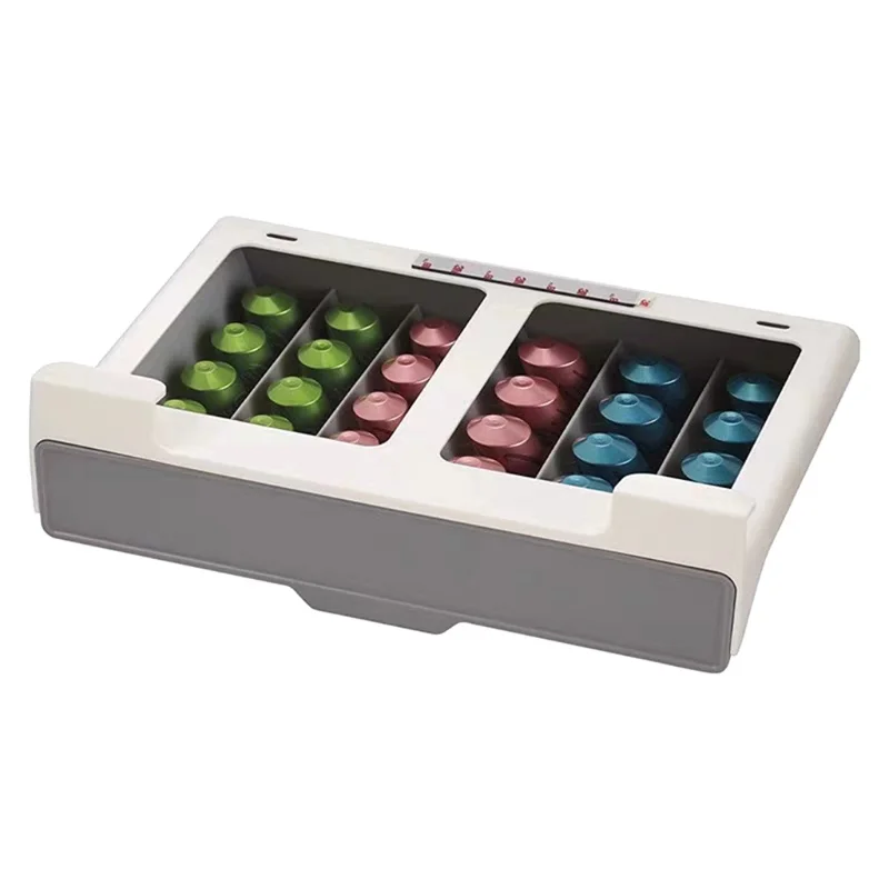 Coffee Capsule Holder Coffee Tea Bag Small Drawer Organizer Box No Punching Required Save To Space Storage Box Home Office Use