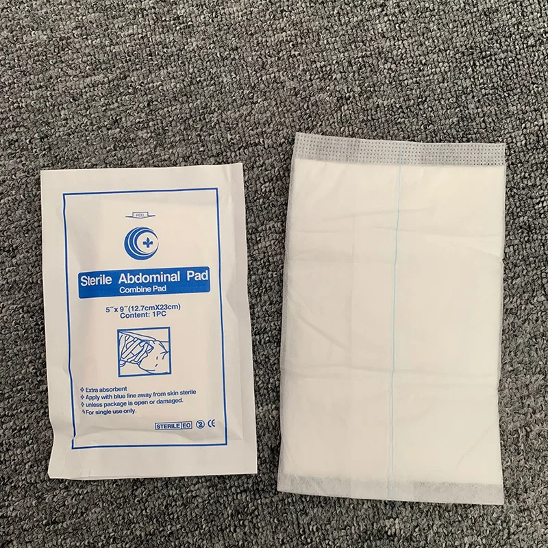 20Pcs 12.7*23cm Medical Surgical First Aid Sterile Abdominal Combine Pad Emergency Wound Dressing Hemostatic Trauma Pad