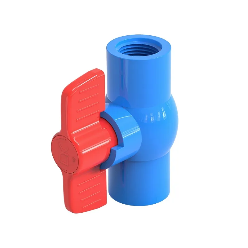 PVC Ball Valve Water Valve Switch Threaded Socket Elbow Fittings for Pipe 20/25/32/40/50/75mm