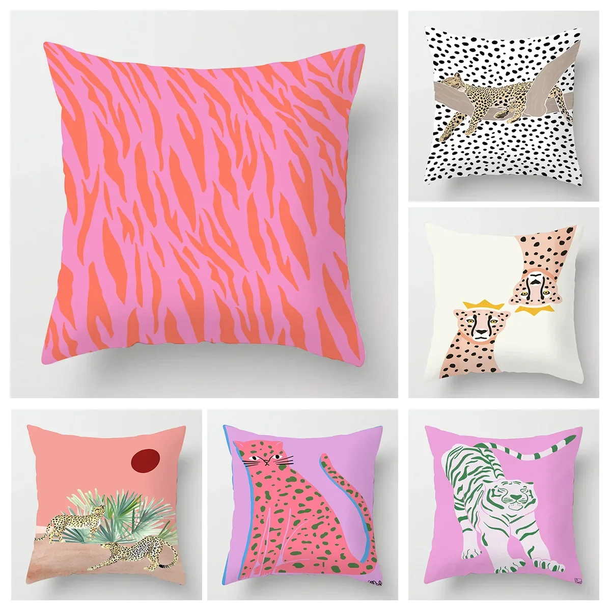 Abstract Animal Print Cushion Cover Living Room Sofa Cushion Cover Bedroom Office Pillowcase Home Decor