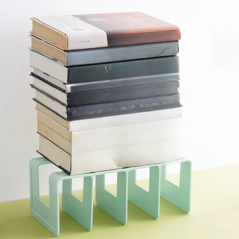 

Green Acrylic Book Riser, Fixed Desktop Storage Organizer, Plastic Shelf Book Holder for Office and Home Desk Organization