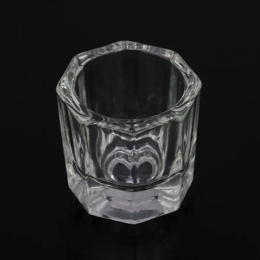 Ferramentas de manicure tigela de pó acrílico transparente copo de vidro de cristal copo líquido acrílico dappen prato copo ferramentas da arte do prego