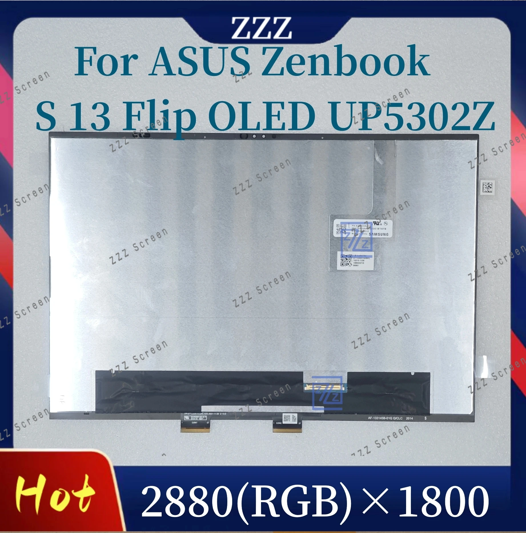 Conjunto de Tela Sensível ao Toque Digitalizador Apto para Asus Zenbook s 13 Flip Oled Up5302z 133