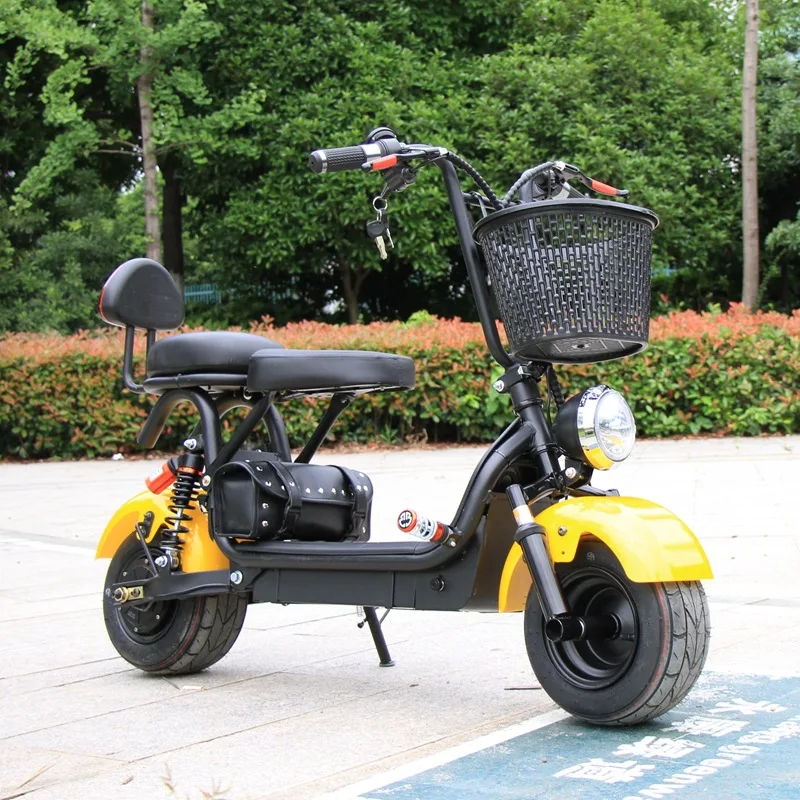 Fashion 1000W Motor Lithium Battery Life Far Shock Absorption Riding Wide Tire City Coco Scooter Fat Tire Scooter