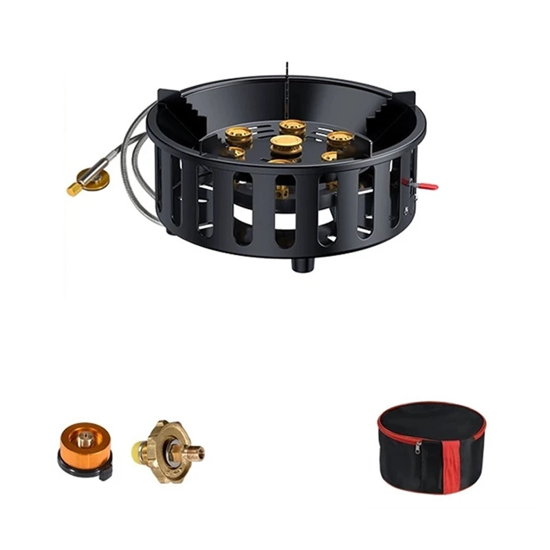 

Outdoor Hiking Gas Stove,Camping Picnic BBQ Burner Portable Windproof Electronic Ignition Stoves,21000W