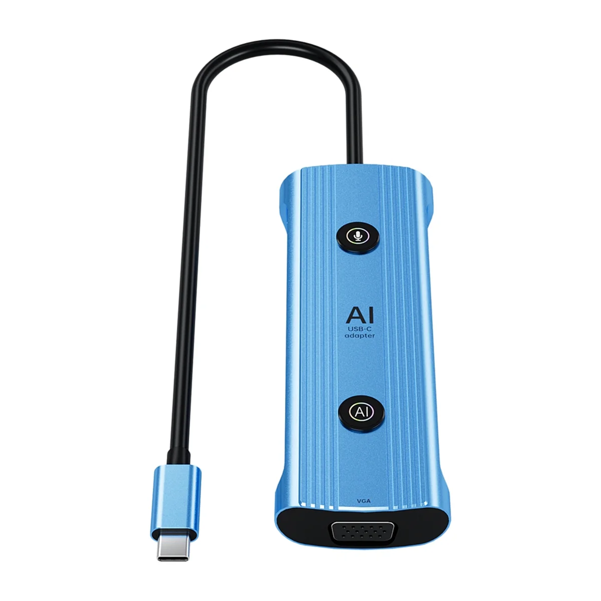 Адаптер A49T Ai USB-C Умная док-станция Type-C, концентратор 13 в 1, голосовая док-станция AI VGA USB RJ45 SD/TF 3,5 мм PD3.0