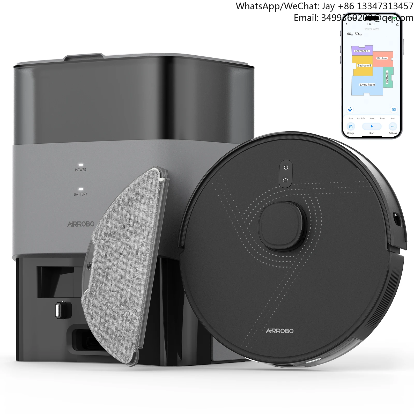 

США DE Ship Самоопутывающийся 60-дневный очиститель для воды Smart APP Беспроводное управление Автоматическая перезарядка Робот-пылесос