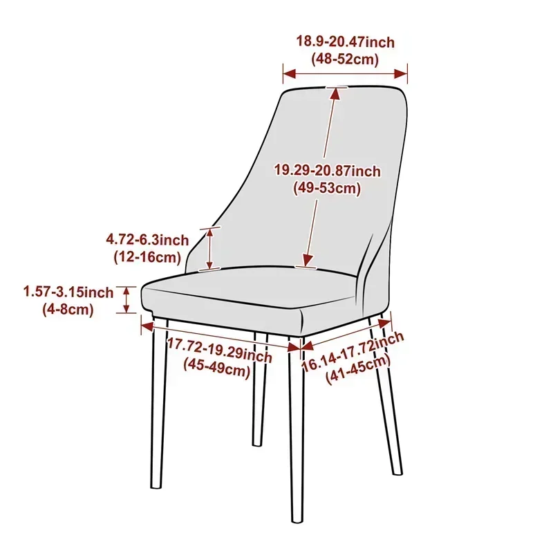 تمتد غطاء كرسي صغير ورقة الجاكار الطعام كرسي الغلاف شامل منحني كرسي حامي للحزب المنزل 1/2/4/6 قطعة
