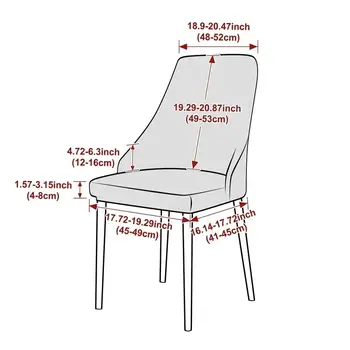 Strečový potah na malé křeslo, žakárový potah na jídelní židli, univerzální zakřivený chránič židle pro párty doma 1/2/4/6 ks 10 nejlepší prodej kryty na lehátka - №4