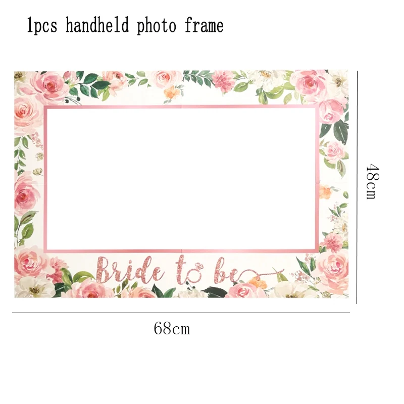 1Pcs Bride To Be Handheld Photo Frames Wedding Party Tribal Bridesmaid Group Bridal Shower Hen Party Decoration Supplies image 3