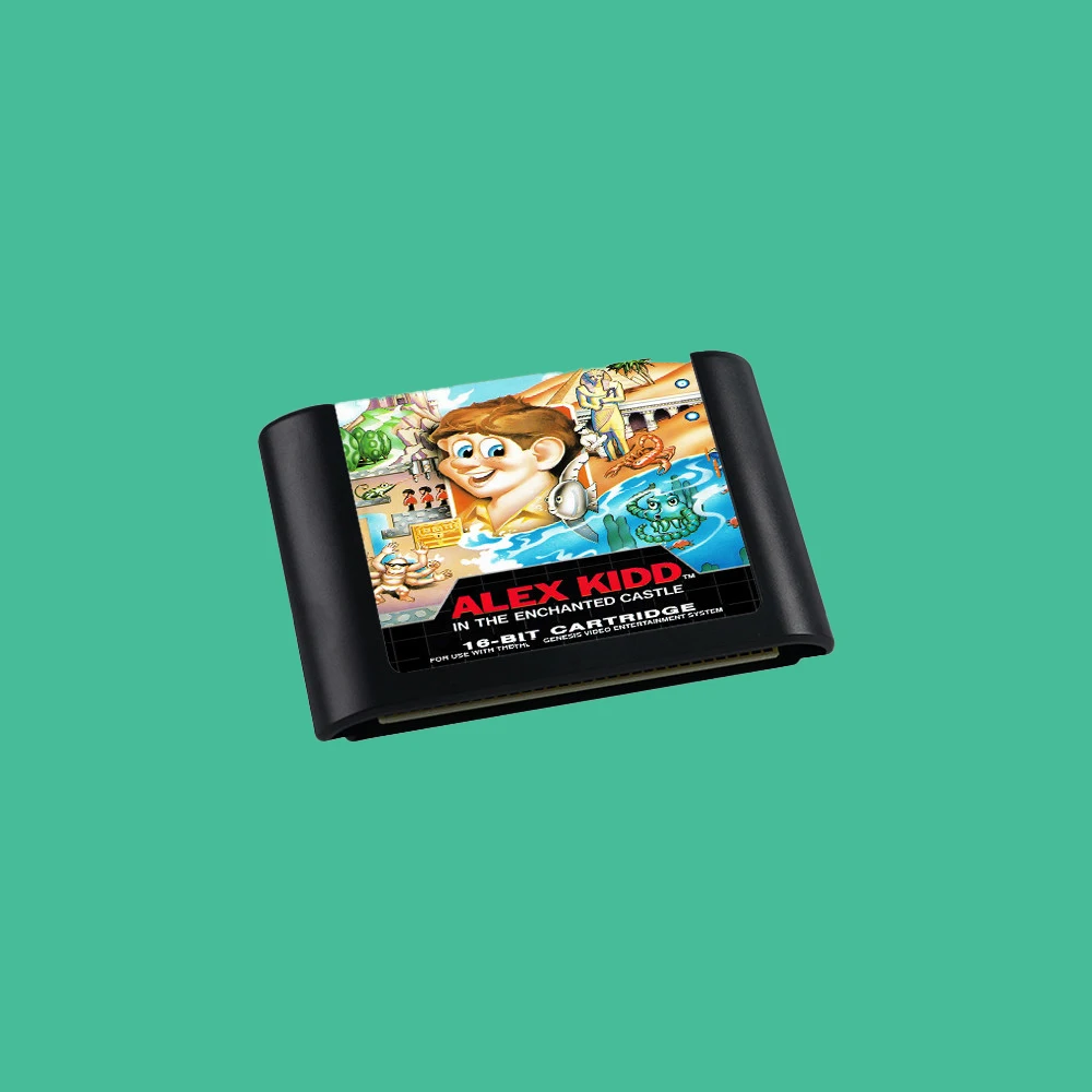 Alex Kidd in the Enchanted Castle USA Game for SEGA Mega Drive Genesis 16 bit Consoles Game Cartridge Box Manual