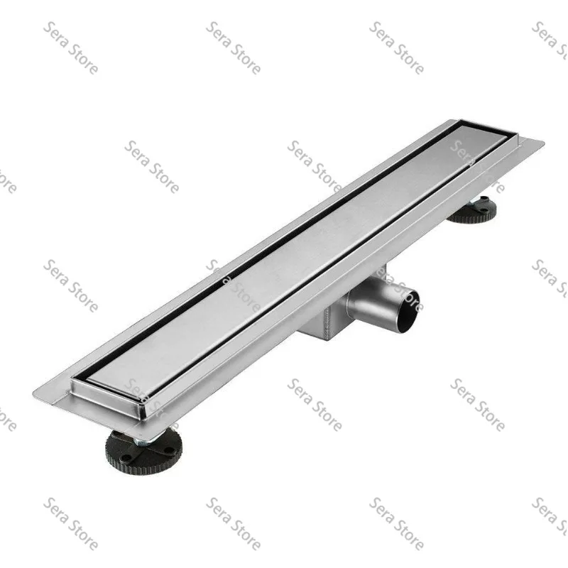 304 Stainless Steel Floor Drain Bathroom Invisible Drainage Tile Inlay Linear Design Deodorant