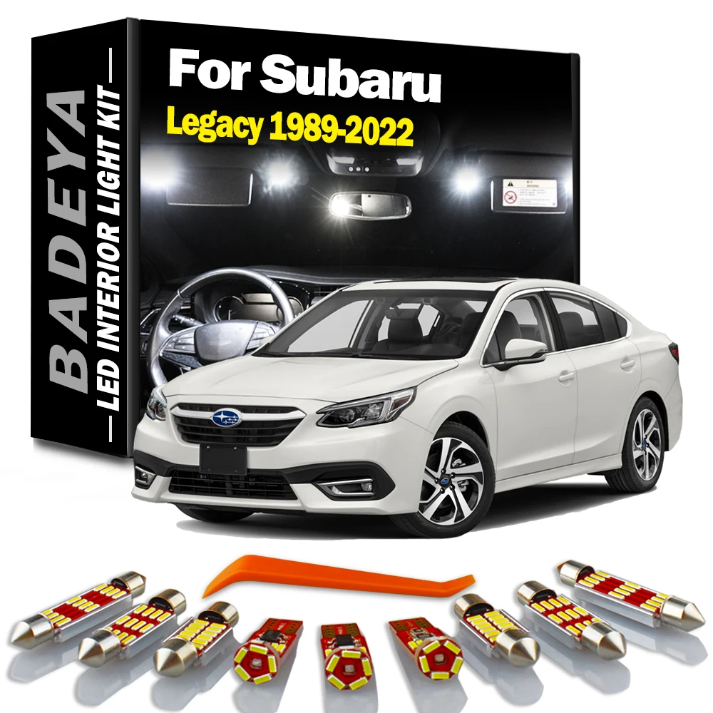 BADEYA LED Interior License Plate Light Kit For Subaru Legacy MK1 MK2 MK3 MK4 MK5 1989- 2019 2020 2021 2022 Car Reading Map Bulb