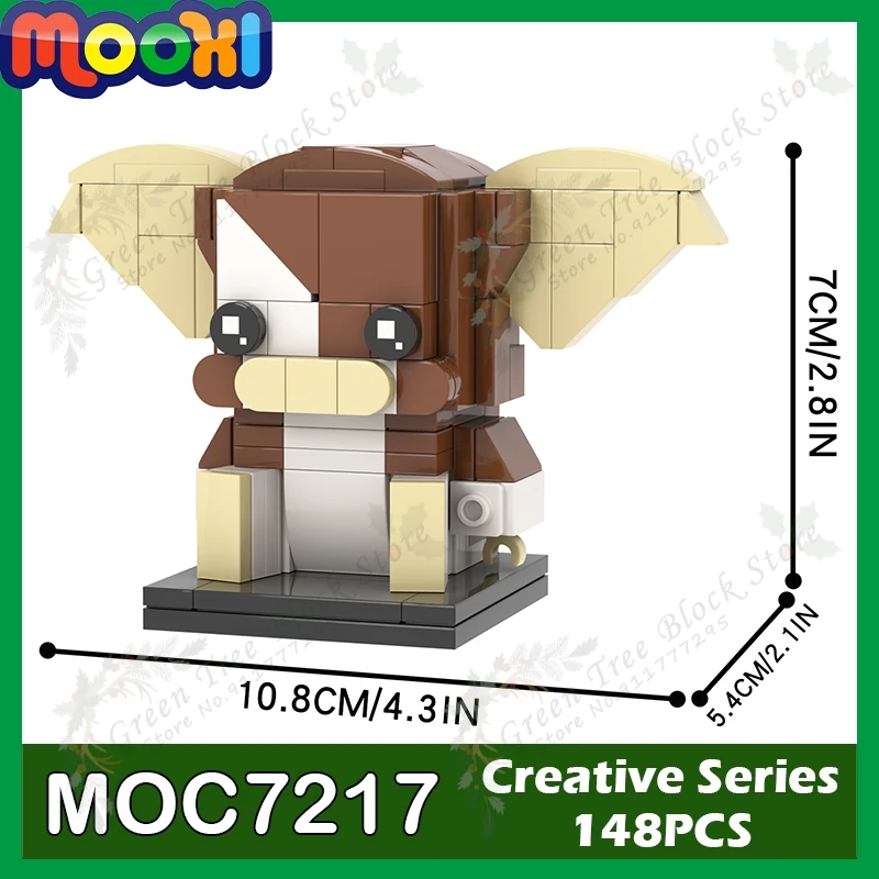 MOC7217 148PCS Gremlins Building Blocks Creative Fantasy Thriller Movie Series Monster Characters Model DIY Bricks Toys For Kids