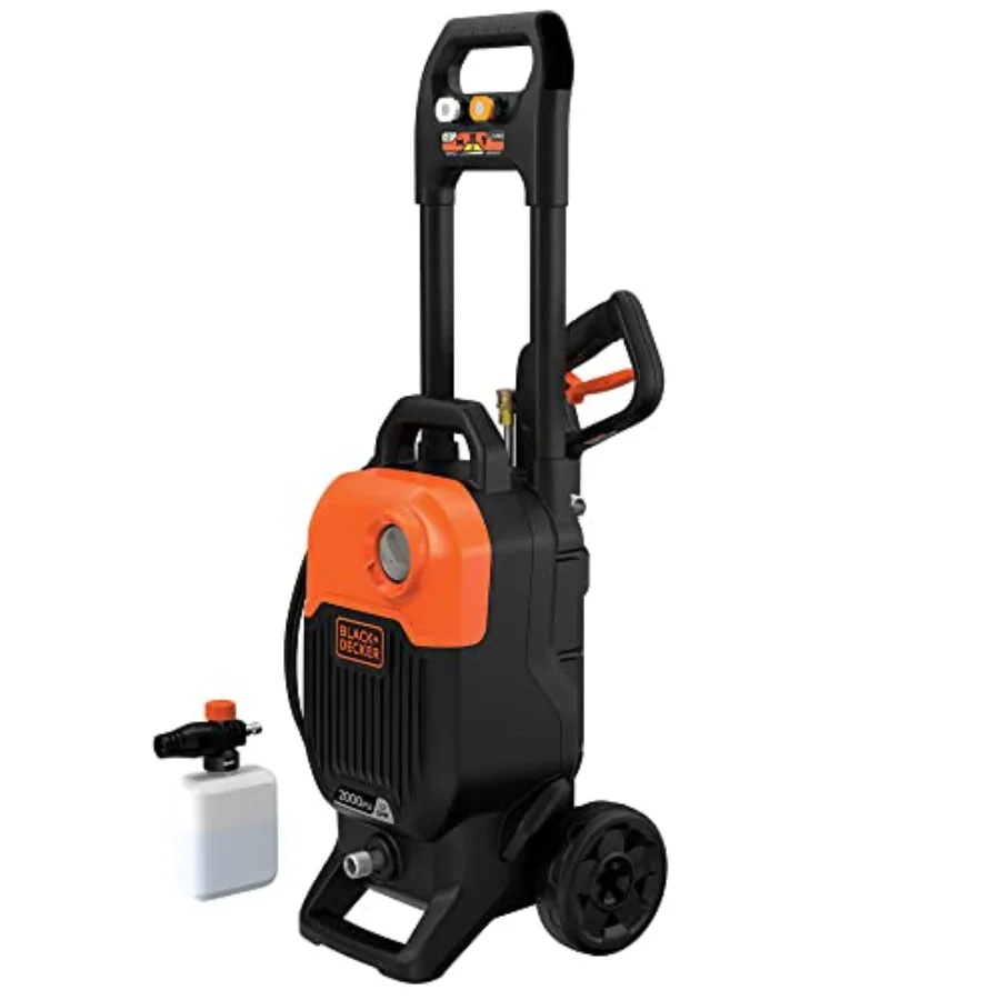 

Electric Cold Water Pressure Washer for outdoor cleaning ABS plastic body black color 2 000 MAX PSI with 1.2 GPM high-efficienc