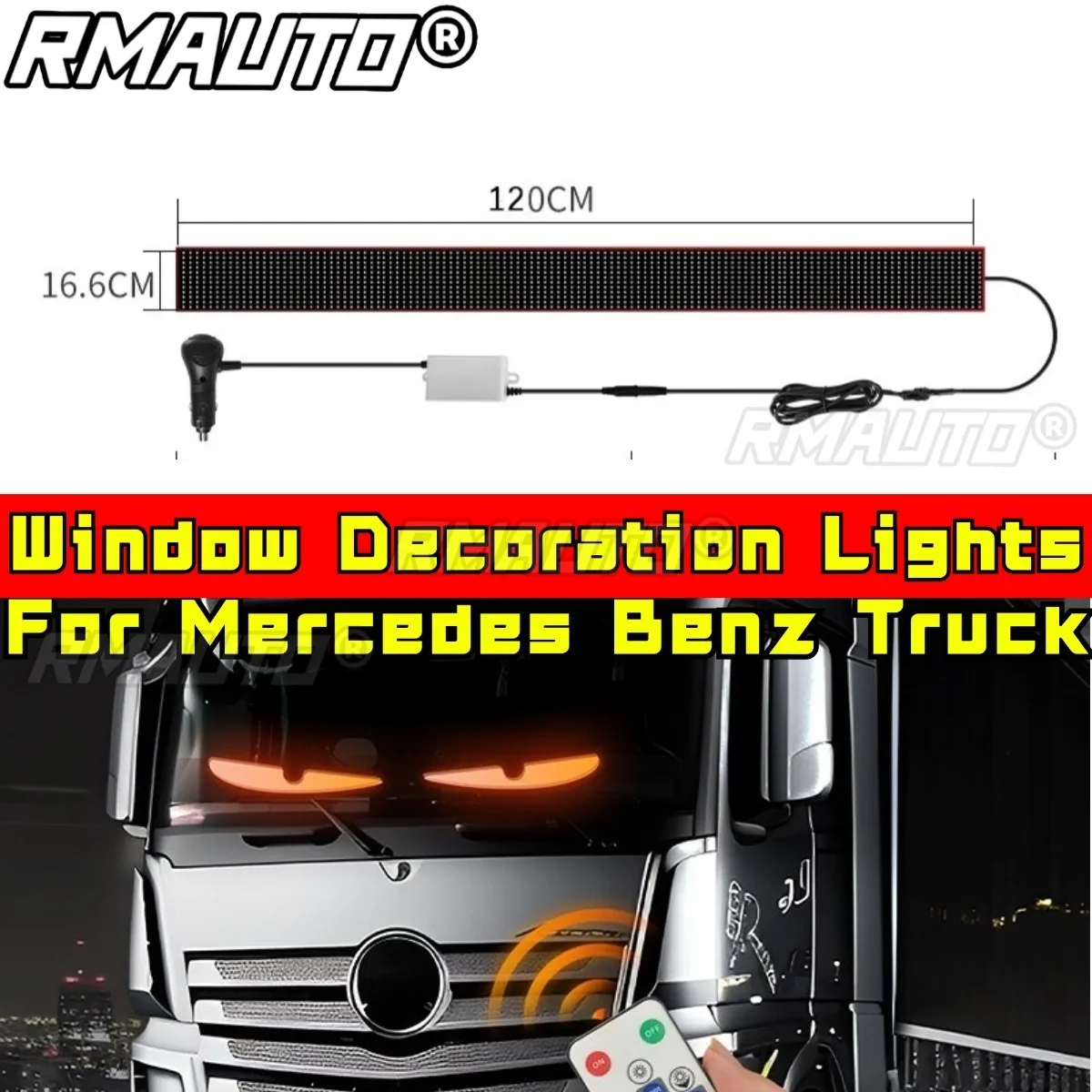 Window Decoration Lights Devil Eyes Light APP Control And Remote Controller Body Kit For Mercedes Benz Truck Car Accessories