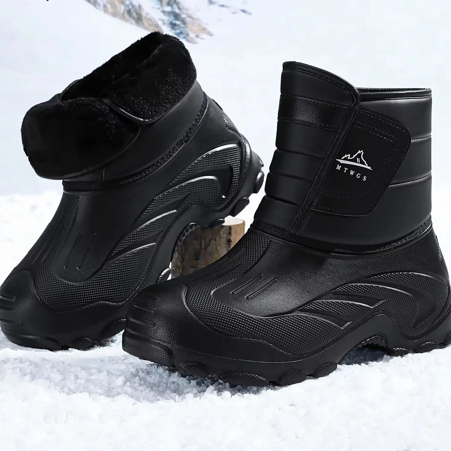 Winter Waterproof Snow Boots 2026 Thick Velvet One Step Outdoor Casual Non-Slip Cotton Boots view 5