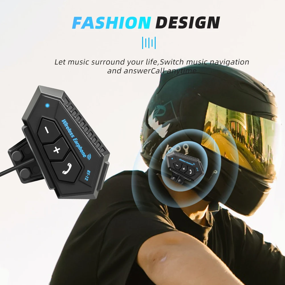 

Motorcycle Bluetooth 5.3 Helmet Headset Anti-interference Motobike Earphone Handsfree Call Stereo Headphone Wireless Earphones