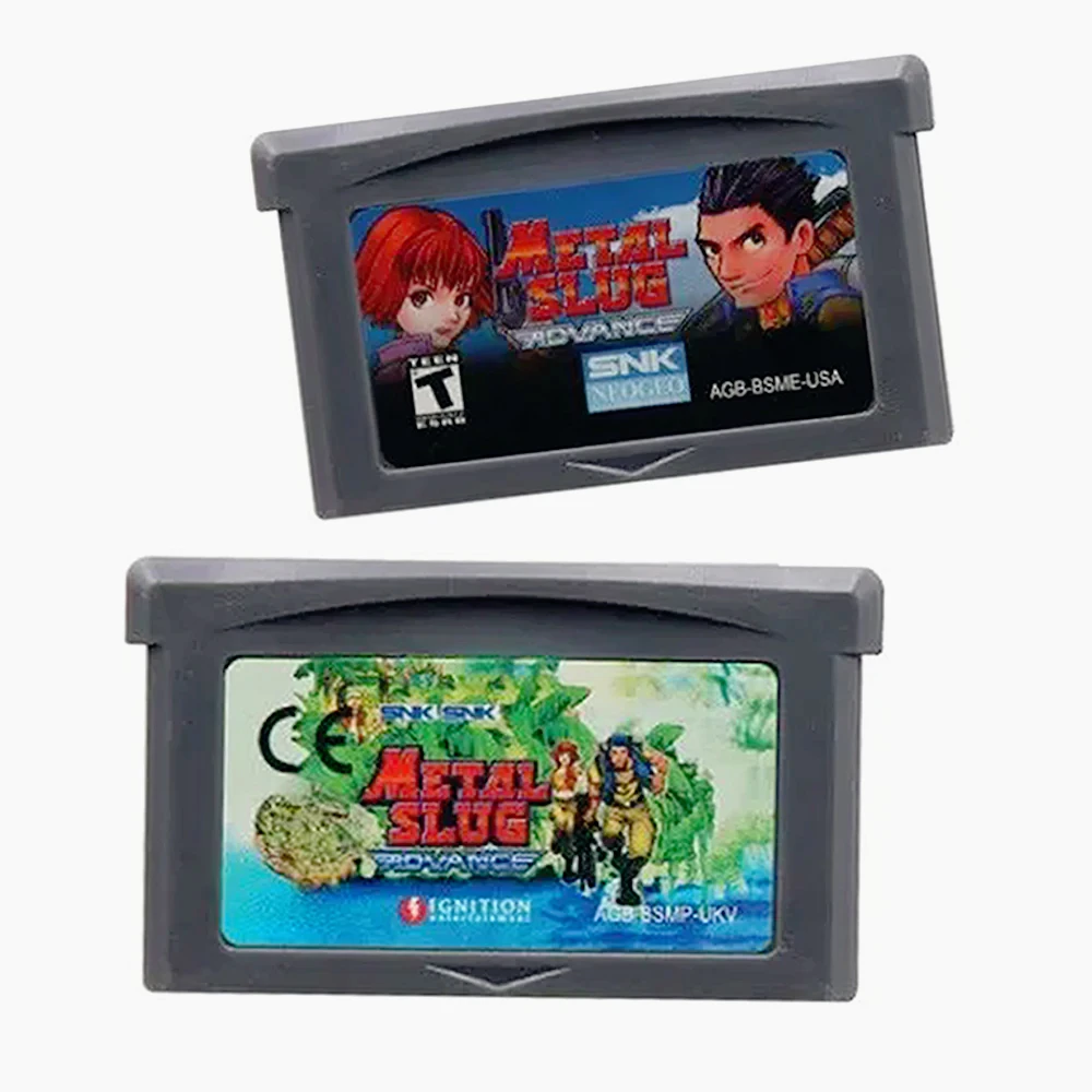 

Карта GBA 32-битный картридж для видеоигр Консольная карта Metal Slug Advance для GBA США, европейская версия