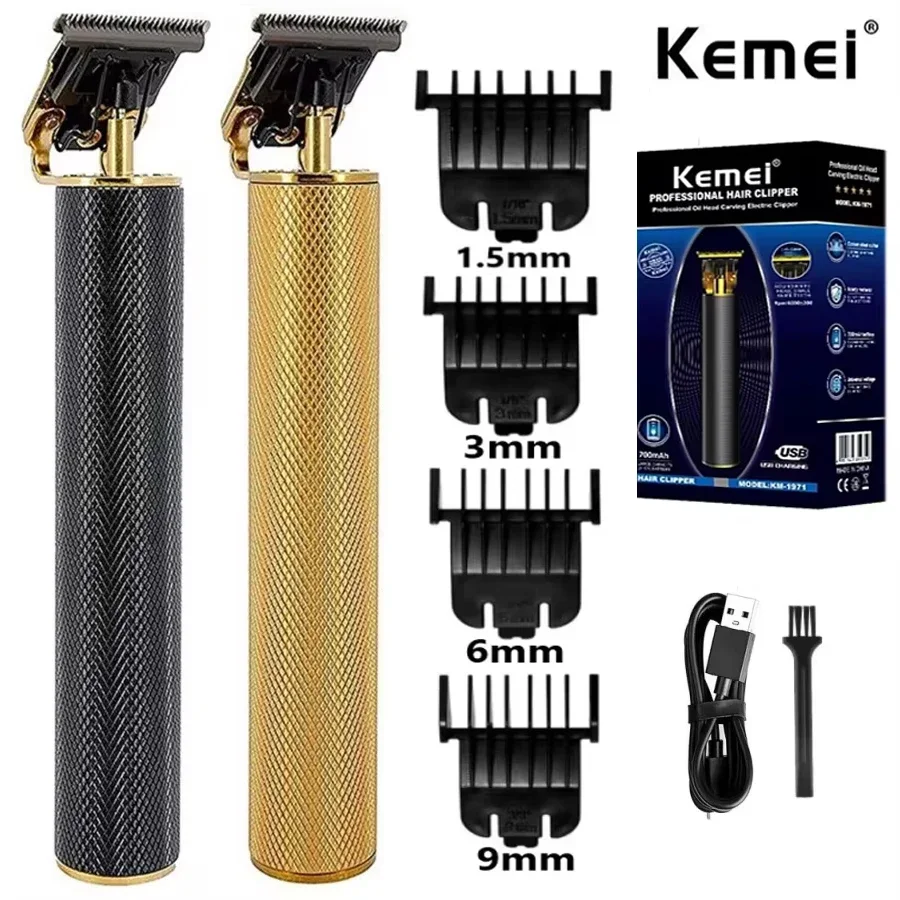 Kemei 1971 Rechargeable Barber Hair Trimmer For Men Electric Professional Beard Hair Clipper Cord/Cordless Hair Cutting Machine