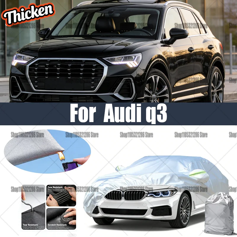 For  Audi q3 Exterior Car Cover Outdoor Protection Full Car Covers Snow Cover Sunshade Waterproof Dustproof  Compact Storage