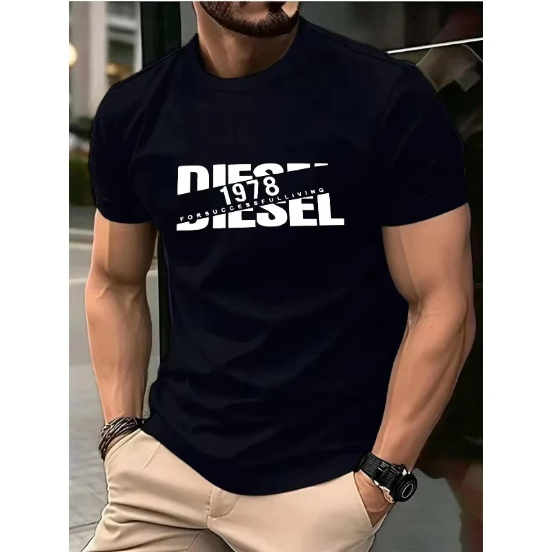 2026 Vintage Split Letter Graphic Large Printed Cotton Unisex Short Sleeve T-Shirts for Kids Adults Retro Street Casual Tops