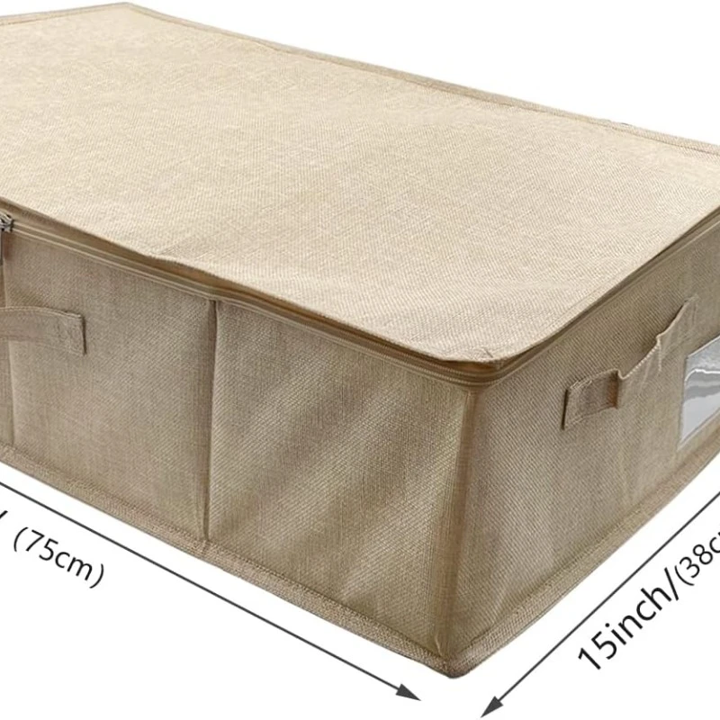 Under Bed Storage Bags, Foldable Underbed Storage Container for Organizing Clothes Blankets Pillows Toys, 1pc image 3