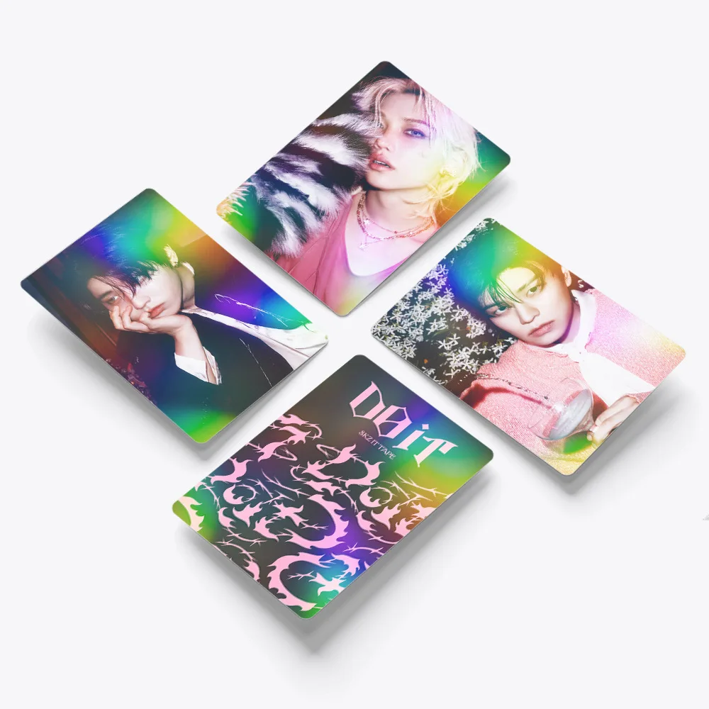 SKZOO laser cards Stray Kids Karma DO IT New flash cards Anime Peripheral Collection Card SKZ LOMO Small Card,holographic cards
