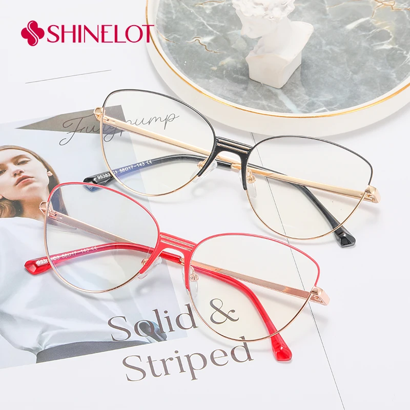 

95383 Cat Eye Eyeglasses Prescription Frame Female Eye Protection Glasses Fashion Medical Grade Modern Lady Durable Eyewear