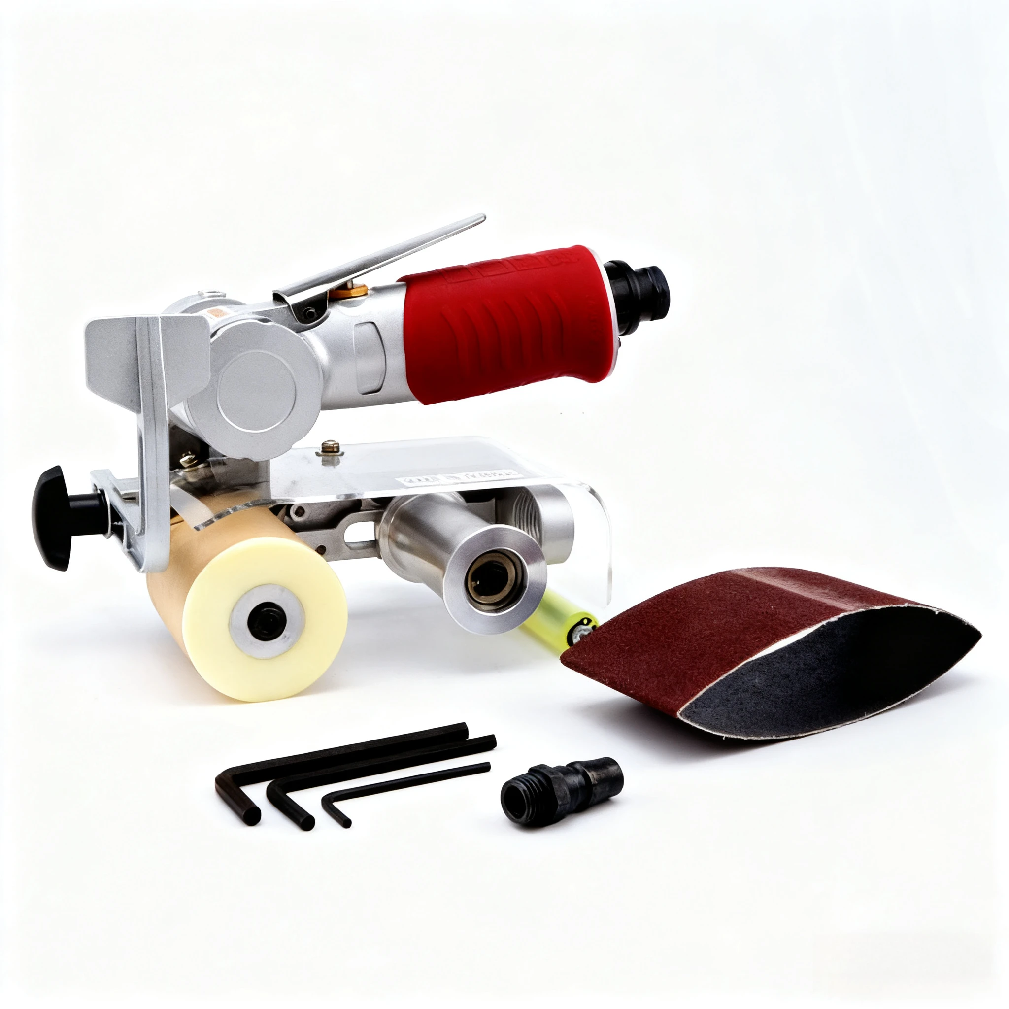 60x260mm Pneumatic Sander, Mini Air Belt Sander for Grinding & Polishing, All-in-One Portable Tool for Metal Wood DIY - view 5
