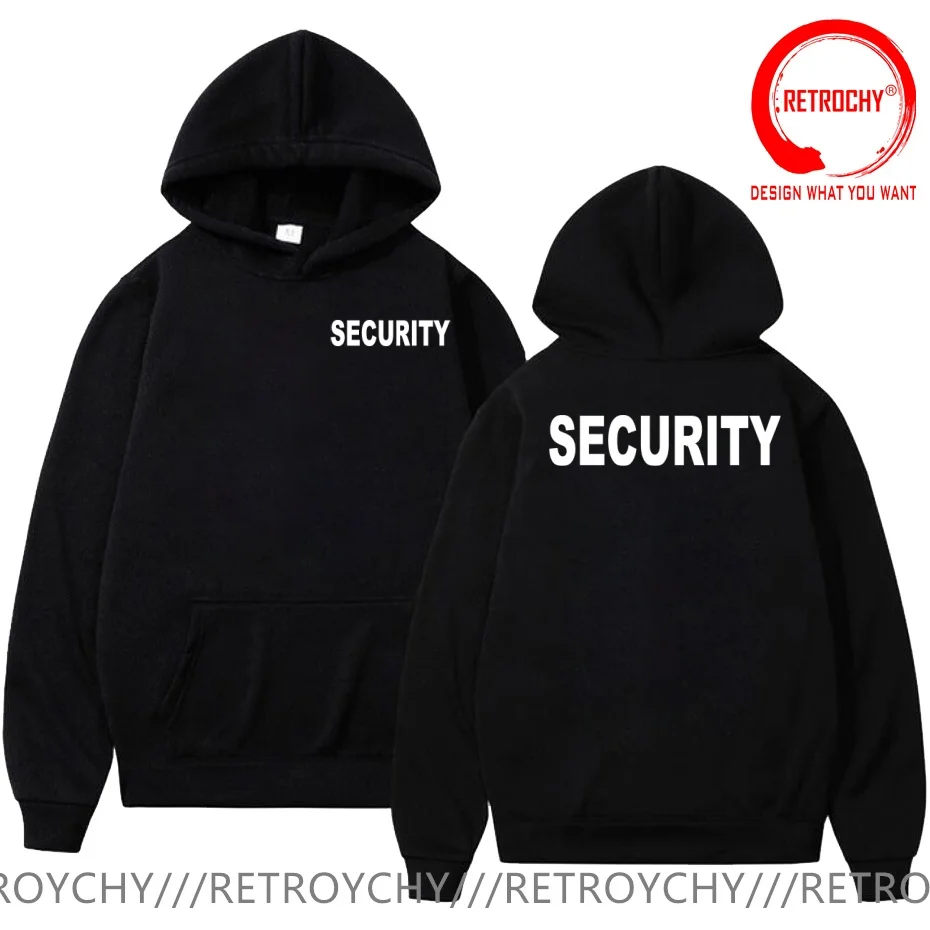 Security Men's Hoodie Event Staff Hoodies Sweatshirts Hooded Women Men Casual Hoody Men's Sweatshirt Coats Man Streetwear Hoodie