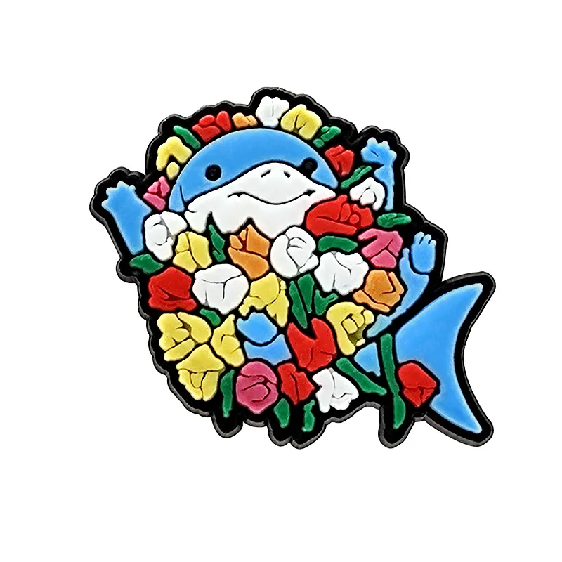 1-30PCS Pink Hawaiian Shoe Charms Accessories,Flower Summer Style Pins for Sandal Decoration,Animal Football Clogs Buckles