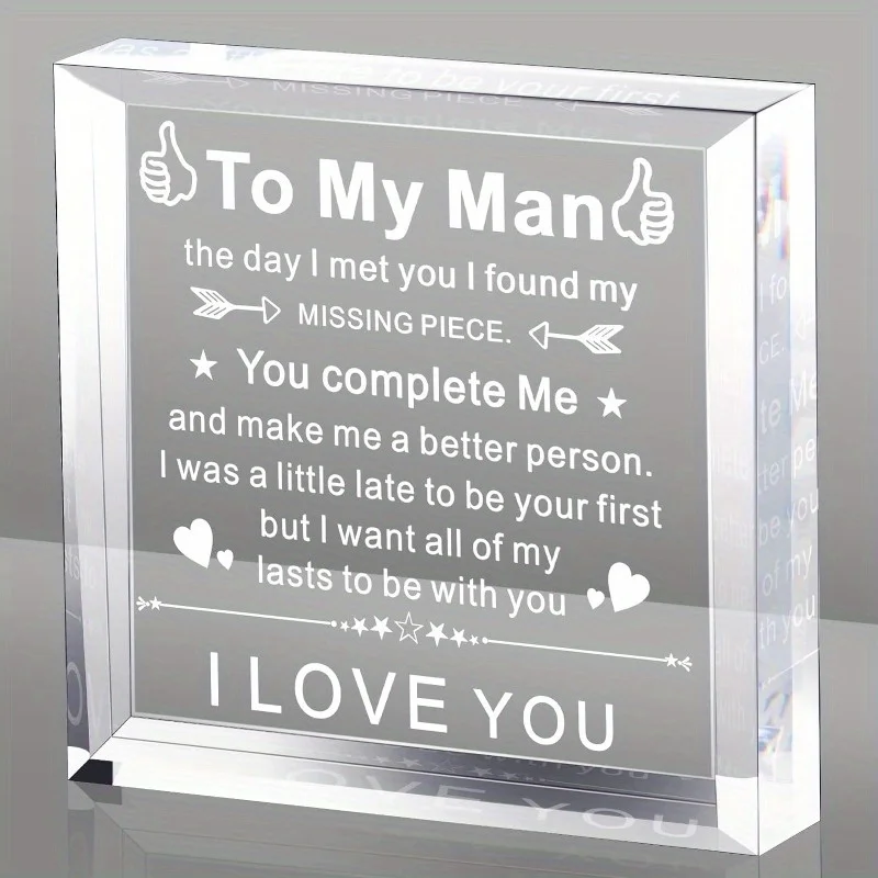 To My Man Gift for Him Anniversary Birthday Gifts for Boyfriend I Love You Gift for Him Fiance Husband Keepsake for Groom Engage
