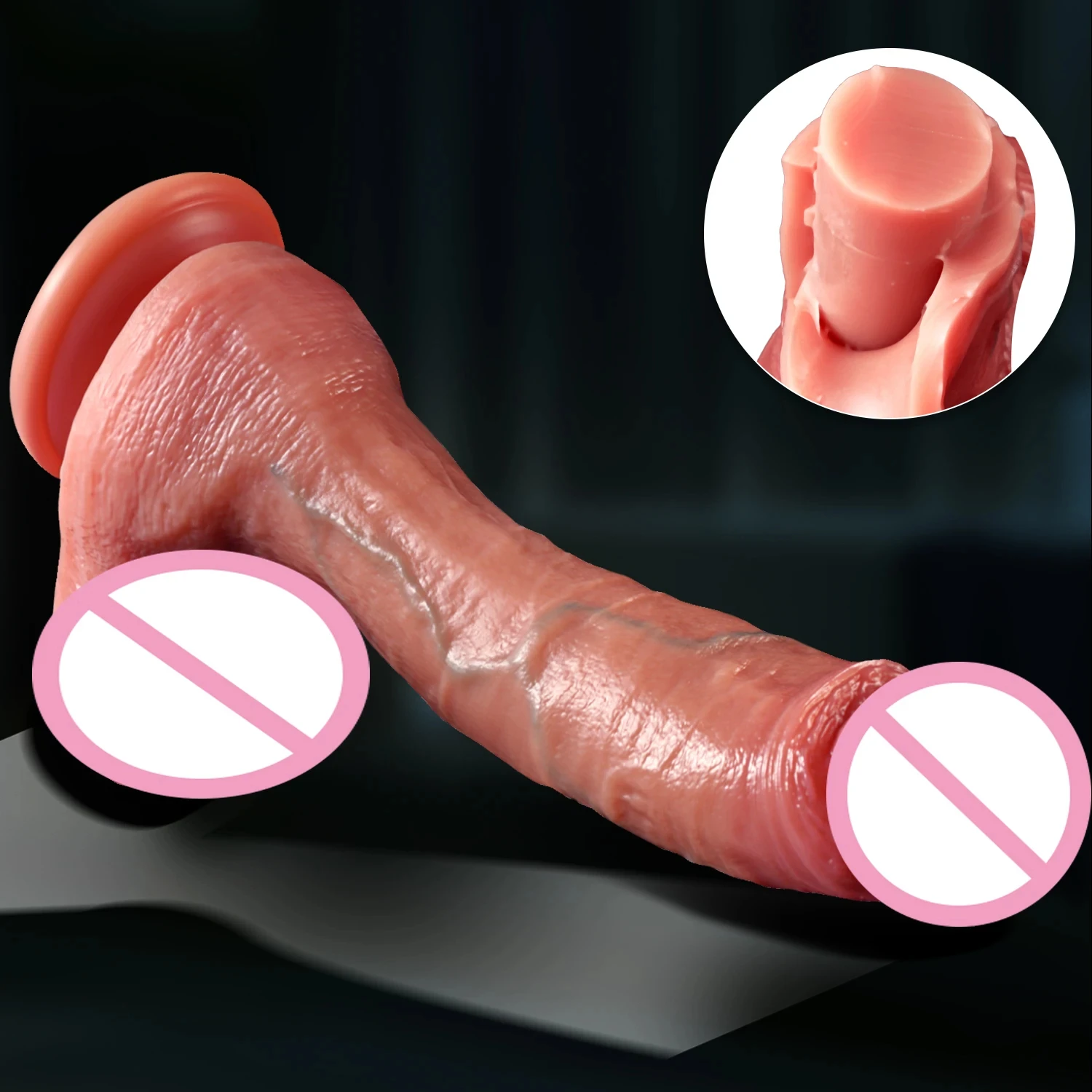 Super Realistic Silicone Large Dildo, Artificial Rubber Penis for Women, Realistic Penis, Suction Cup, Vagina Stick, Sex Toys