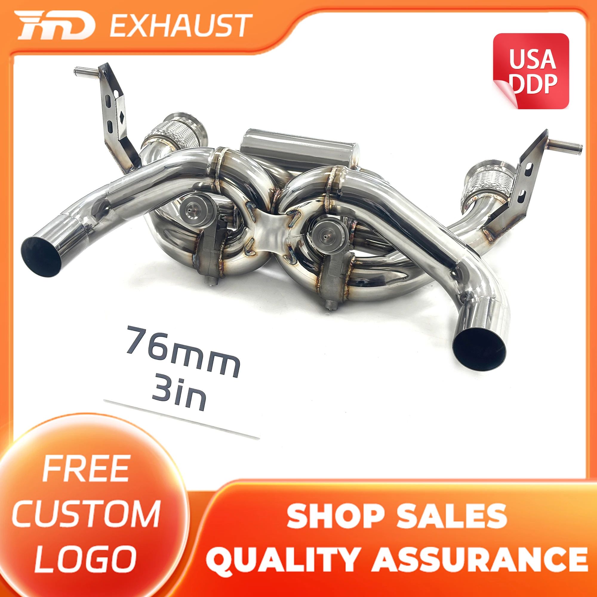 

HMD Exclusive Customization SS304 Exhaust Catback for Lamborghini Huracan EVO STO With Vacuum Valve X-Pipe