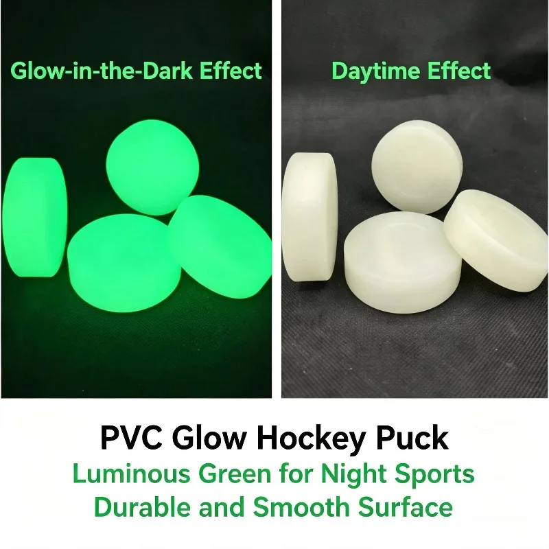 Luminous Street Hockey Puck Outdoor Sports Glow‑in‑the‑Dark PVC Hockey Puck Training Equipment Light Up Hockey Game Accessory