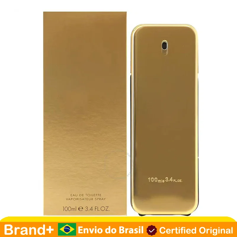 1 Million Eau De Toilette, Fragrância Designer de Longa Duração para Homens com Mandarina, Canela e Âmbar, Perfume Luxuoso para Homens, Spray de 100ml