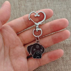 Dog Boxer Keychain Animal Bull Terrier Whippet Rotatable Key Ring Cute Queen Gift