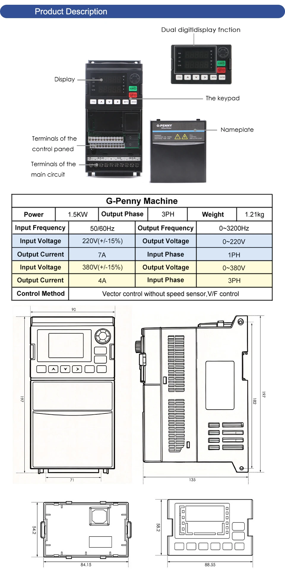 G-Penny 800W wassergekühlter CNC-Spindel-Kit, 24000 U/min, 0,01 mm Genauigkeit, 4 Lager, 1,5 kW VFD, 65 mm Halterung und Pumpe für Holz und Aluminium – Detail 8