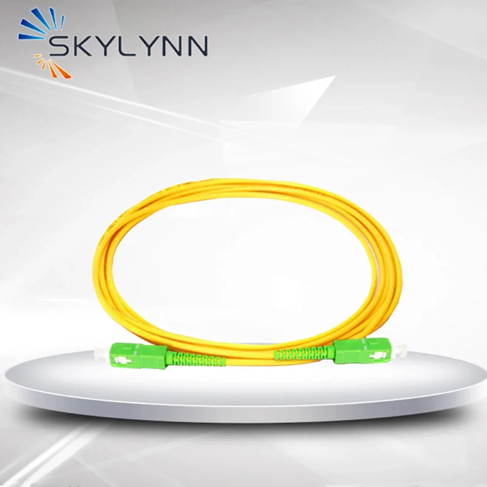 

Factory Inventory Promotion 50 PCS 3 Meter SC/APC-SC/APC SM G652D SX 3.0mm Yellow LSZH Jacket Optical Fiber Patch Cord