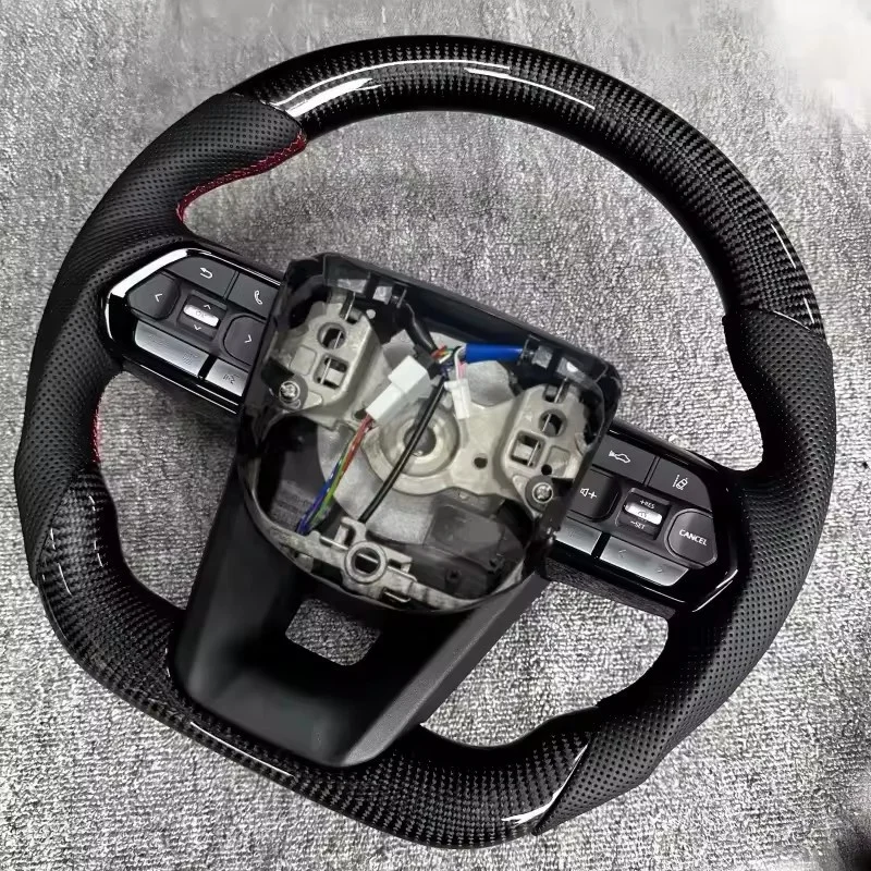 Carbon Fiber Leather Car Steering Wheel For Toyota Land Cruiser LC200 LC79 LC70 Prado Upgrade Edition LC300 GR Steering Wheel