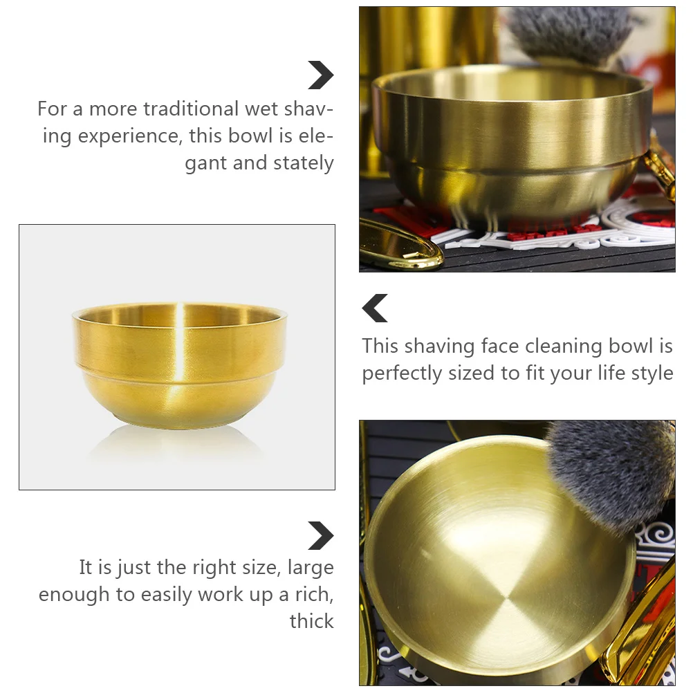 남성용 스테인리스 스틸 비누 그릇 면도컵 면도비누컵, 습식 크림용 거품 그릇, 얼굴 세척 그릇, 그루밍 볼