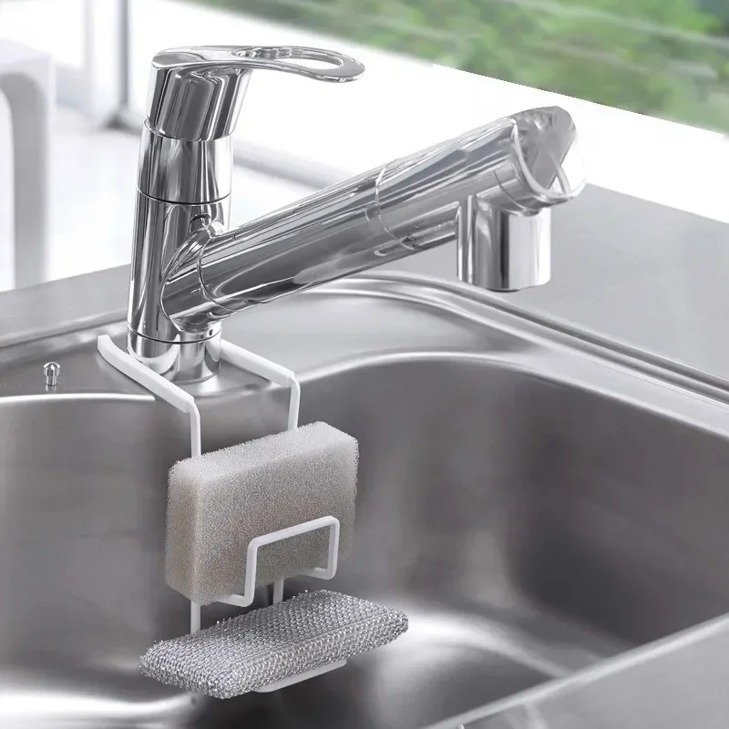 

Kitchen Sink Sponge Drainage Shelf Dishwashing Storage Rack No Hole Kitchen Organization Rack (Carton Packaging)