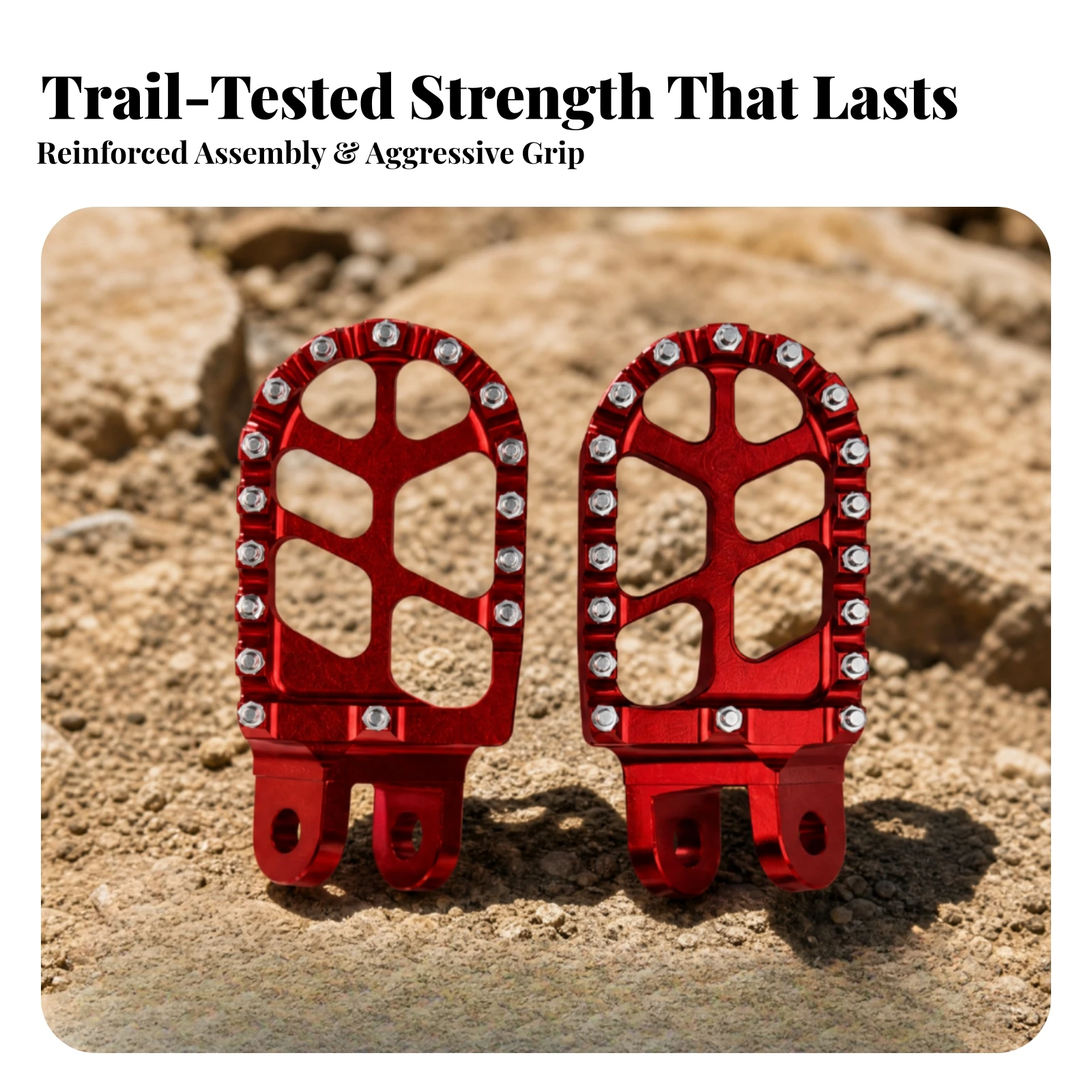 Motorcycle Parts Lightweight Dirt Bike Replacement Foot Peg Pair Pair of Footpegs Wear-Resistant for Trail Riders