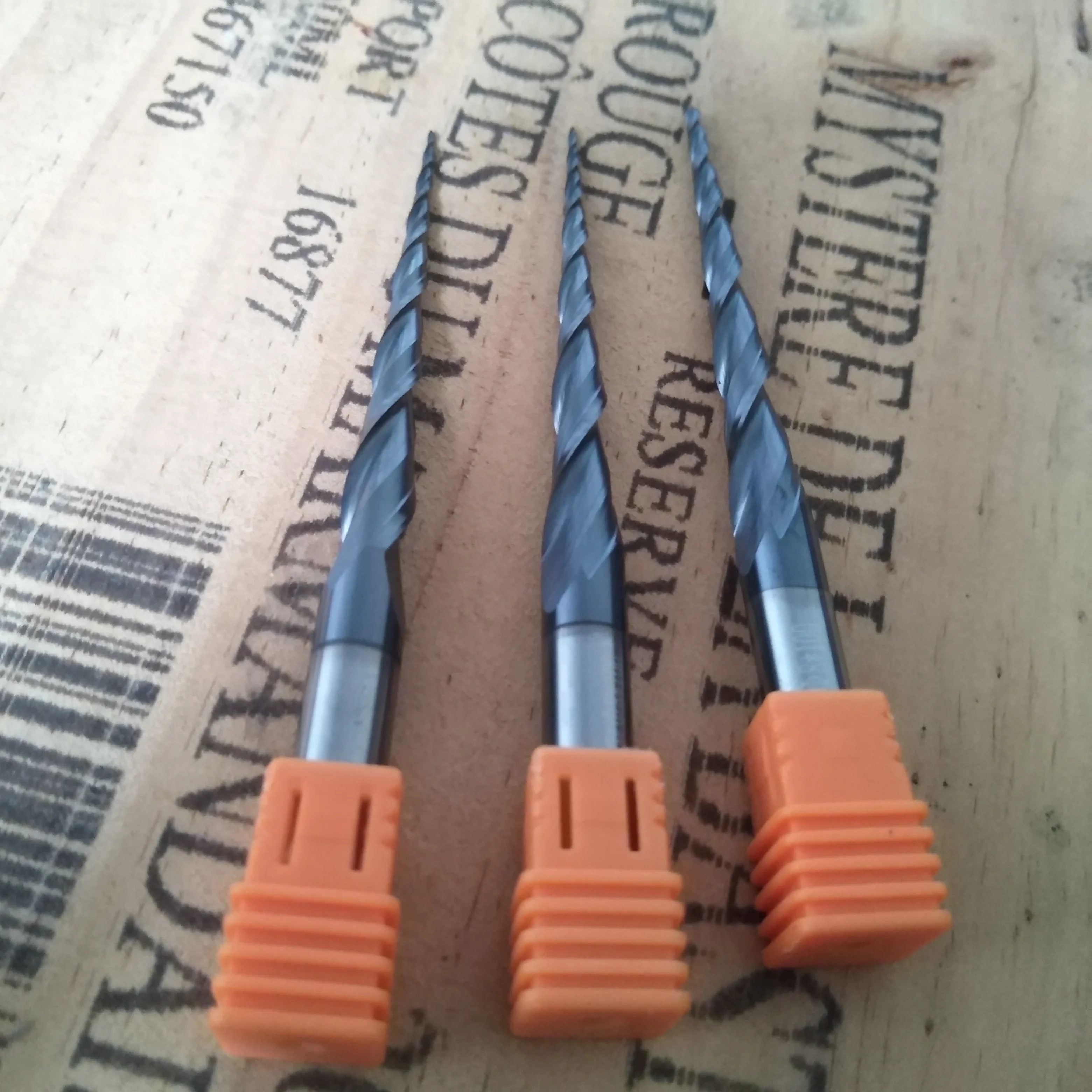 ZYYG  Solid Carbide End Mill 4 6 8 HRC55 2F Ball Nose Tapered End Mills Router Bits CNC Taper Wood Metal Milling Cutter