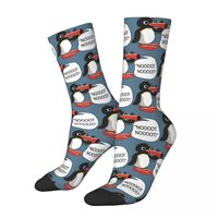 Funny Men's Socks Penguin Retro Harajuku Noot Pingu Pinga Penguin TV Street Style Novelty Crew Crazy Sock Gift Pattern Printed